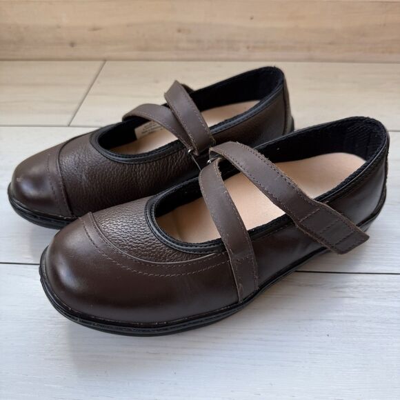 Orthofeet Shoes Womens Size 8.5 Medium Black Leather Upper Mary Jane Comfort - Picture 3 of 13